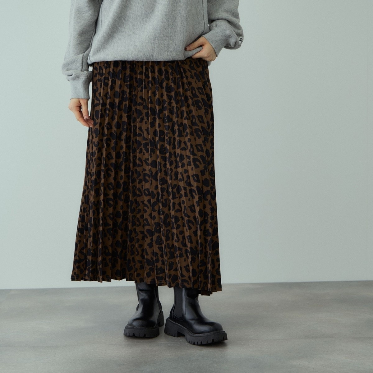 アニマルプリントスカート アニマルプリントプリーツスカート | ビッキー(VICKY) | マルイウェブ