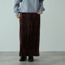 クラッシュベロアスカート≪手洗い可能≫