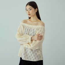 フラワーレーススモックブラウス≪手洗い可能≫