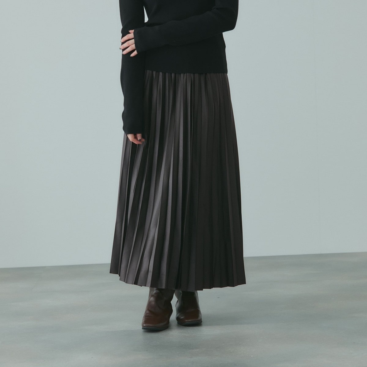 ビッキー（VICKY）/レザーライクジョーゼットプリーツスカート≪手洗い可能≫ レザーライクジョーゼットプリーツスカート≪手洗い可能≫ | ビッキー