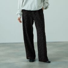 ブラッシュレースイージーワイドパンツ≪手洗い可能≫