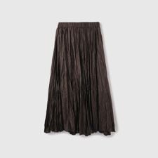 ワッシャーマットサテンプリーツスカート≪手洗い可能≫