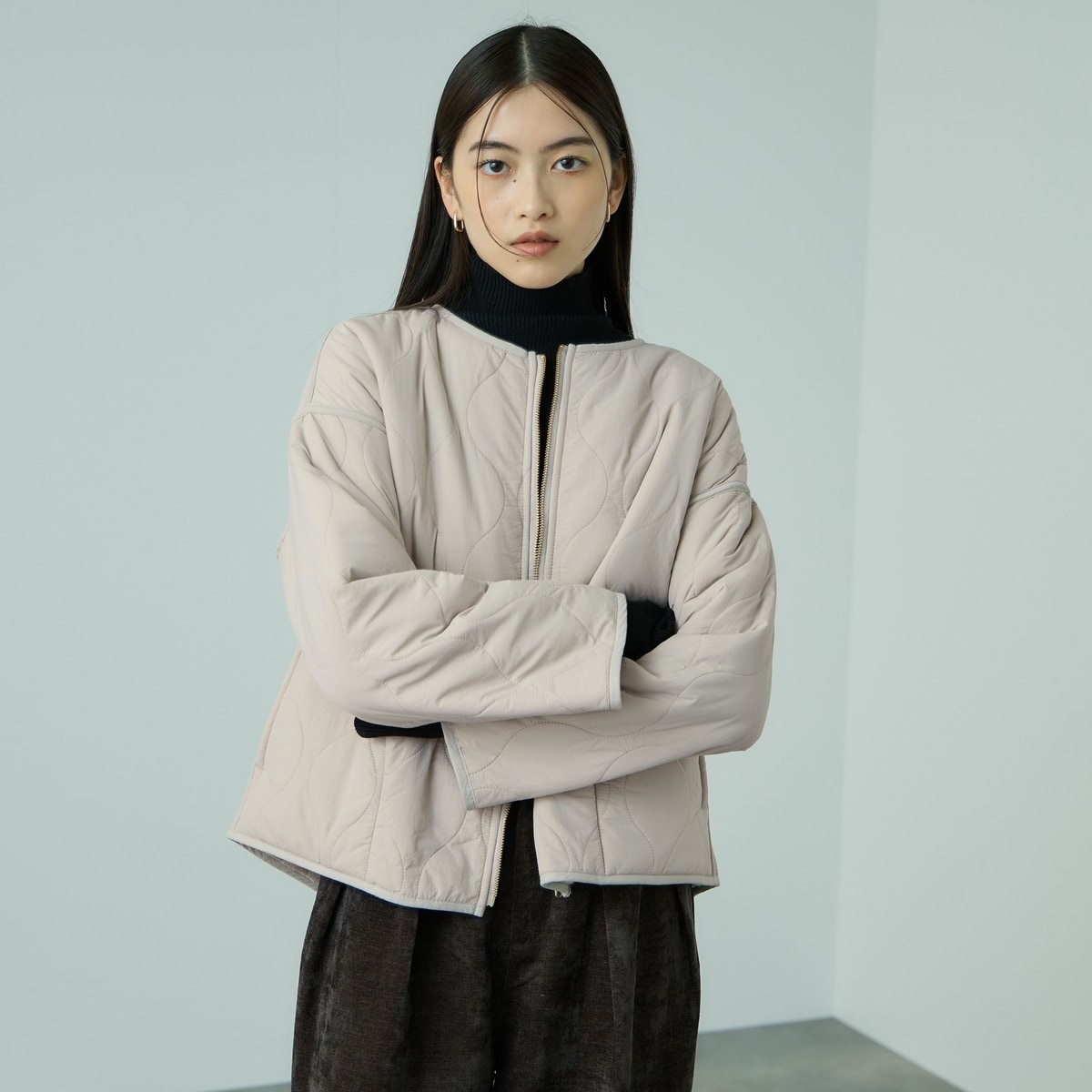 モッサ×キルト切り替えZIPフードコート | グランドパーク(Grand PARK