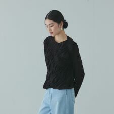 ギャザーラインフロントカットソー≪洗濯機で洗える≫