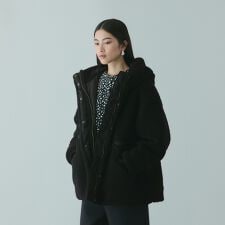 ショートボア中綿ドロストブルゾン