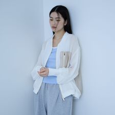 【大人の抜け感】メッシュブルゾン