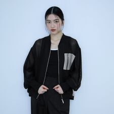 【大人の抜け感】メッシュブルゾン