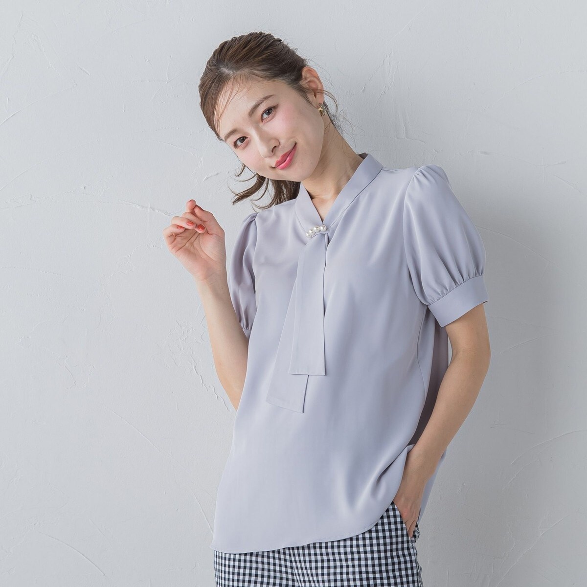 THREE SQUARE]パールボウタイブラウス | KOBUNSHA SELECT SHOP パール 