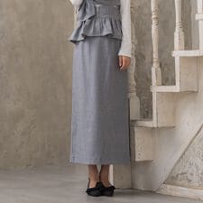 ラインストーン2WAYペプラムスカート≪手洗い可能≫