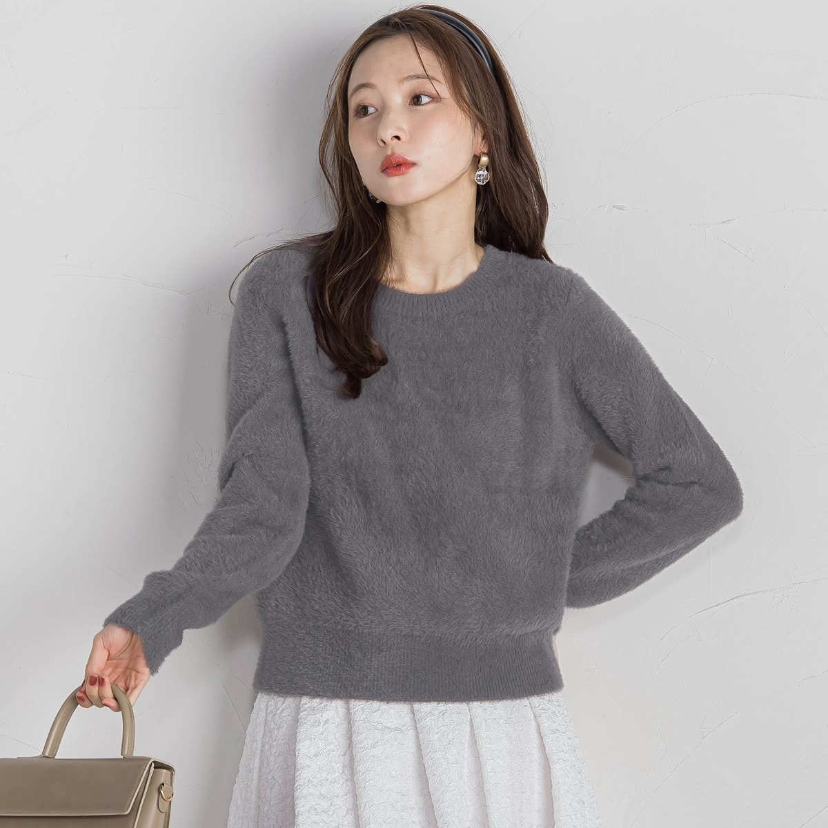 QUEENS COURT / クイーンズコート スパンコールショートニット≪手洗い可能≫ QUEENS COURT｜スパンコールショートニット≪手洗い可能