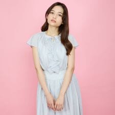 シアーストライプリボンブラウス≪セットアップ対応/手洗い可能≫ | クイーンズコート(QUEENS COURT)