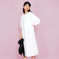 ボリュームスリーブカットワンピース≪手洗い可能≫ | クイーンズコート(QUEENS COURT)