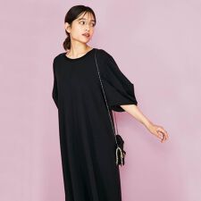 ボリュームスリーブカットワンピース≪手洗い可能≫