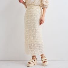 シャーリングシフォンタイトスカート≪手洗い可能≫ | クイーンズコート(QUEENS COURT)