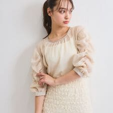 クラッシュジョーゼットトップス≪手洗い可能≫