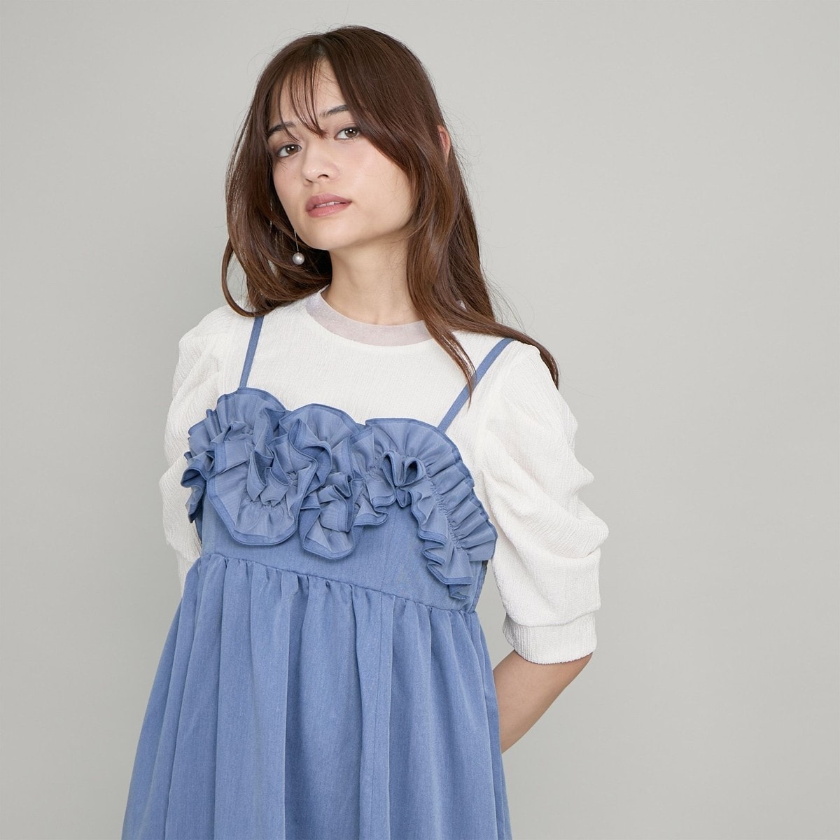 ギャザーフリルTシャツ≪手洗い可能≫ | クイーンズコート