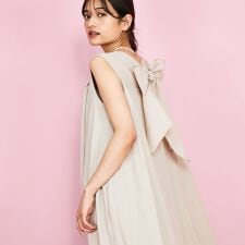 バックリボンワンピース≪手洗い可能≫