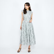 リボンフラワー柄ワンピース≪手洗い可能≫