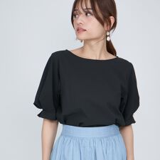 サッカーパールボタンタックブラウス≪手洗い可能≫