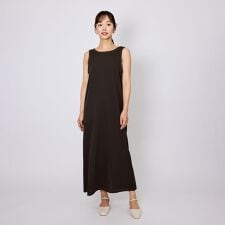 カットジョーゼットスリーブレスワンピース≪手洗い可能≫