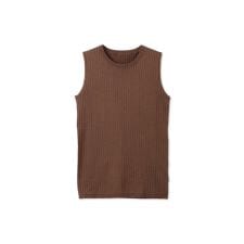 クイーンズコート(QUEENS COURT)のブライトワイドリブスリーブレスニット≪手洗い可能≫