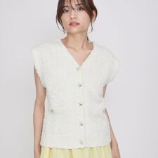 リボンヤーンスポンディッシュベスト≪手洗い可能≫