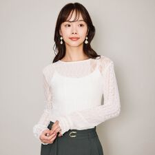 マルチレースパッチワークカットソー≪手洗い可能≫