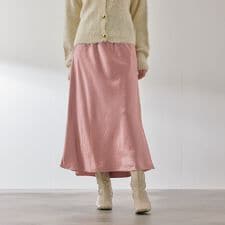 シルキーヘビーサテンスカート≪手洗い可能≫