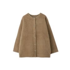 クイーンズコート(QUEENS COURT)のフェレットタッチWフェイスニットジャケット≪手洗い可能≫