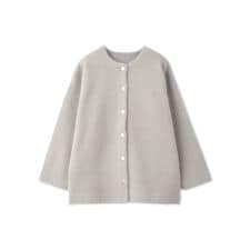 クイーンズコート(QUEENS COURT)のフェレットタッチWフェイスニットジャケット≪手洗い可能≫