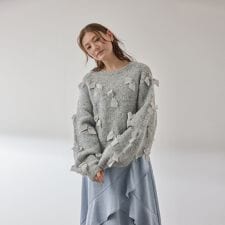 メニリボンブークレーニット≪手洗い可能≫