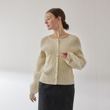 フラワーチュールスリーブカーディガン≪手洗い可能≫