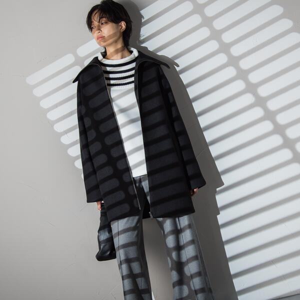 メイソングレイ　ビッグカラーコクーンオーバーコート　コート　グリーン メイソングレイ MAYSON GREY ビッグカラーコクーンオーバー