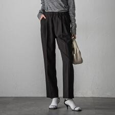 ダブルクロスきれいめバレルパンツ≪セットアップ対応/洗濯機で洗える≫