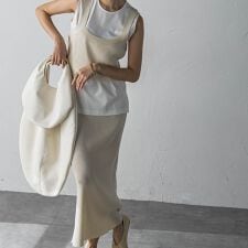 メイソングレイ(MAYSON GREY)の配色リブニットビスチェ≪手洗い可能/セットアップ対応≫