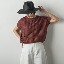 フリンジクルーネックニット≪手洗い可能≫