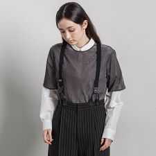 ラメラインシアーベロアTシャツ≪手洗い可能≫