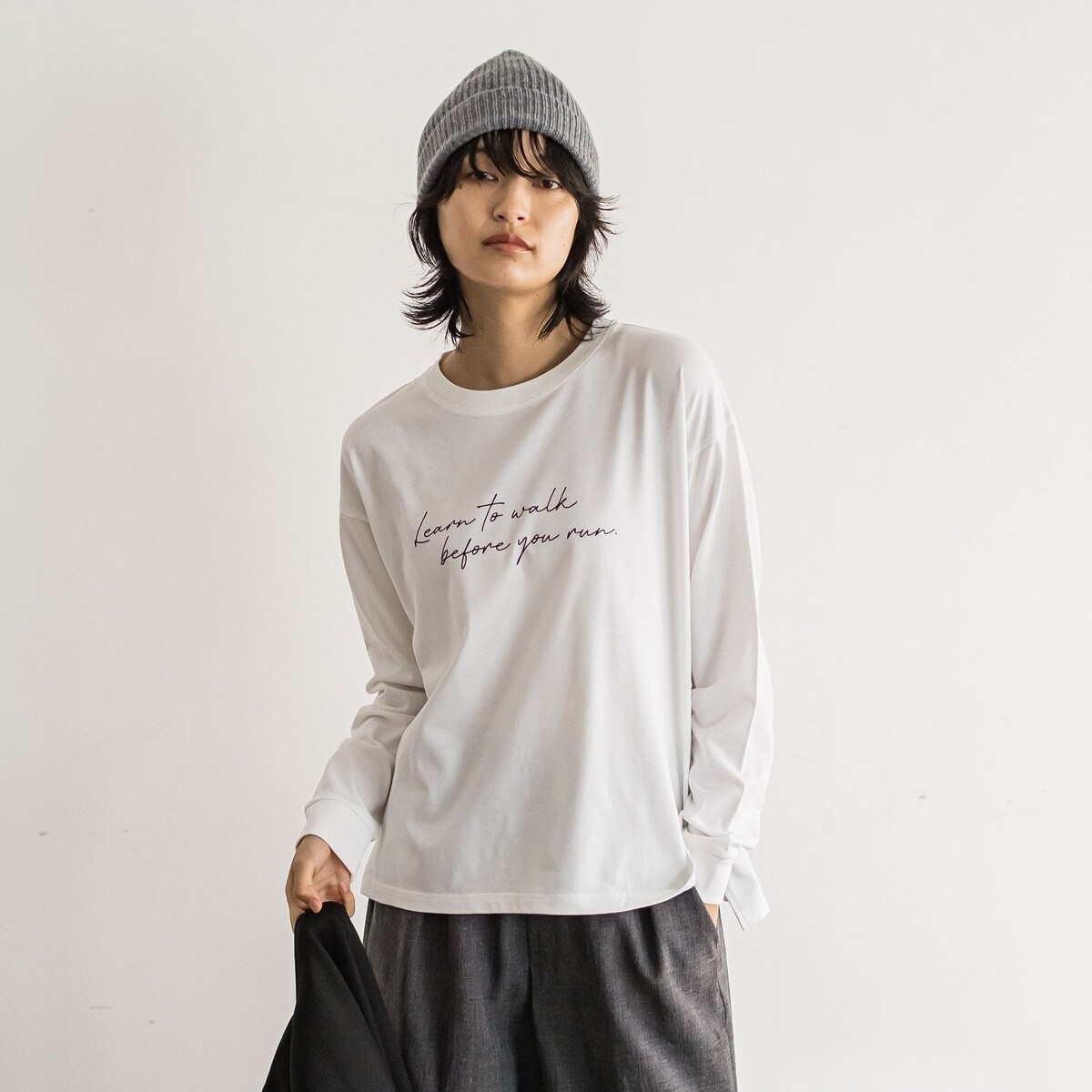 ハンドメッセージロゴロングTシャツ≪洗濯機で洗える≫ | メイソン