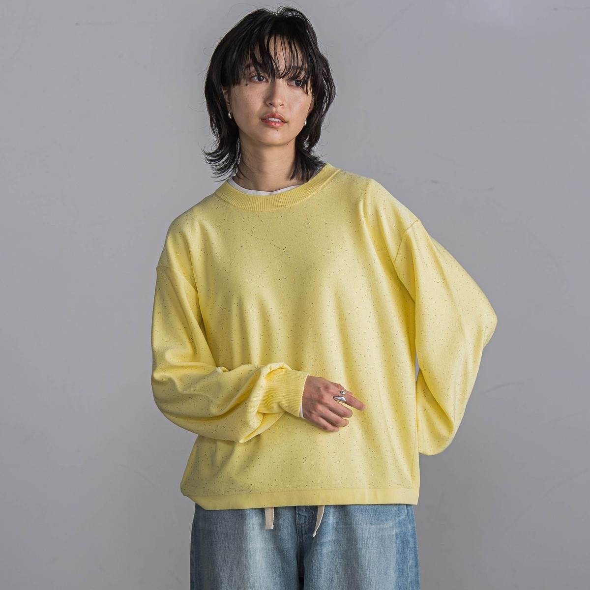 ミニスパンコールニットプルオーバー≪手洗い可能≫