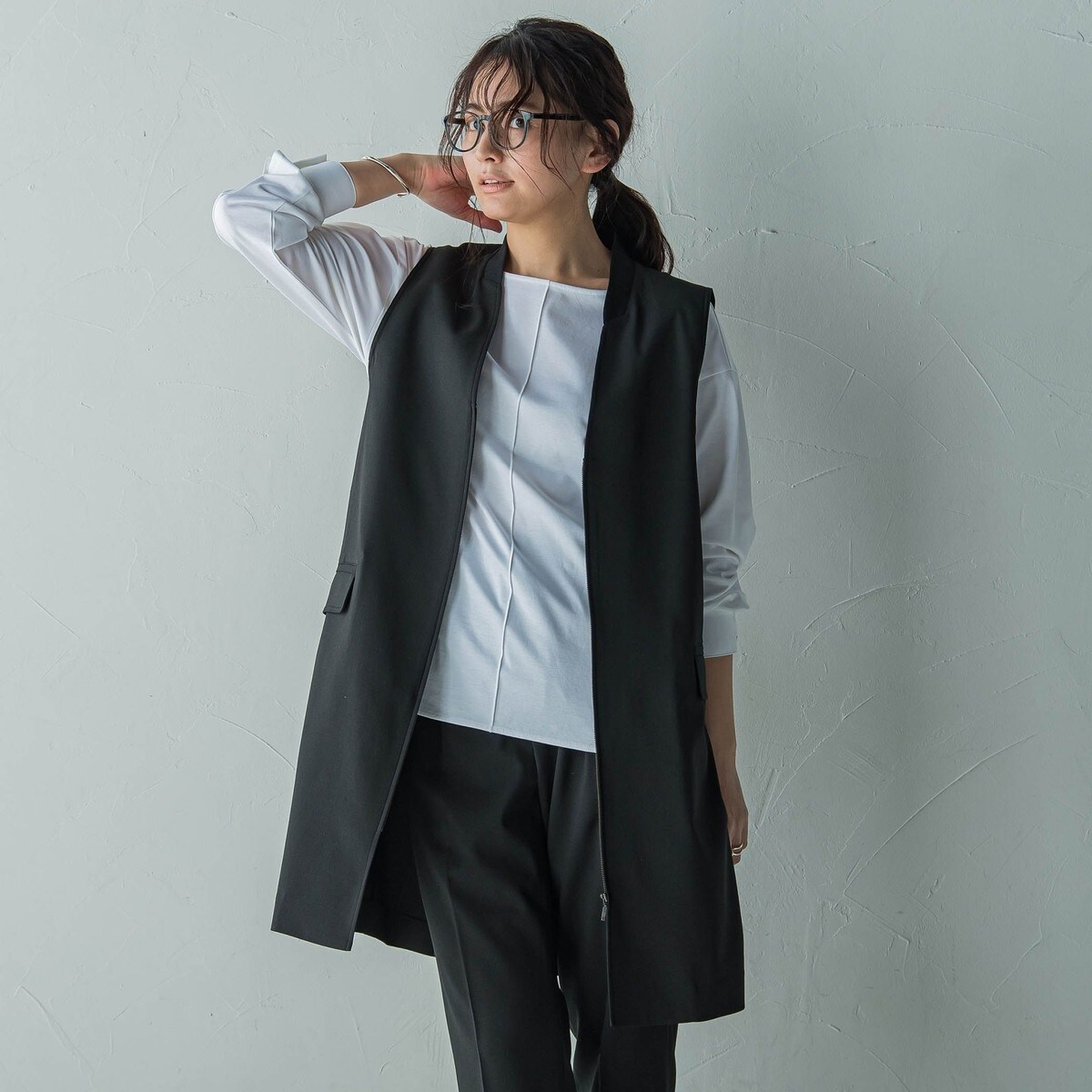 はなかいどう☆新品未使用品☆メイソングレイ  ダウンベスト　グレー　M メイソングレイ MAYSON GREY ダウンロングベスト （カーキ
