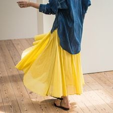 コットンボイル2WAYエアリーギャザースカート≪手洗い可能≫ | メイソングレイ(MAYSON GREY)
