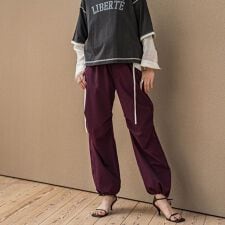 撥水サイドラインパラシュートパンツ≪手洗い可能≫