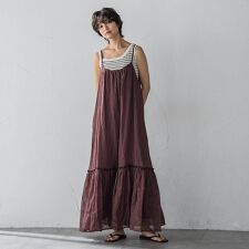 ボリュームギャザーキャミワンピース≪手洗い可能≫