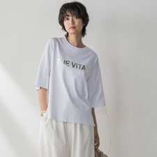 箔プリントロゴTシャツ≪手洗い可能≫