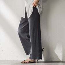 【WEB限定】クリスタルプリーツパンツ≪手洗い可能≫