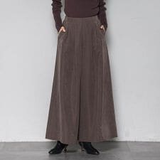 【新色追加】【ゆるっと上品】私に似合うキュロットパンツ≪手洗い可能≫