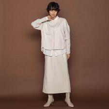 メイソングレイ(MAYSON GREY)のスウェード調×ニットスカートセットアップ≪手洗い可能≫