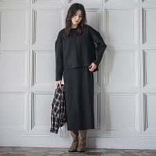 メイソングレイ(MAYSON GREY)のスウェード調×ニットスカートセットアップ≪手洗い可能≫