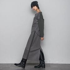 メイソングレイ(MAYSON GREY)のスウェード調×ニットスカートセットアップ≪手洗い可能≫