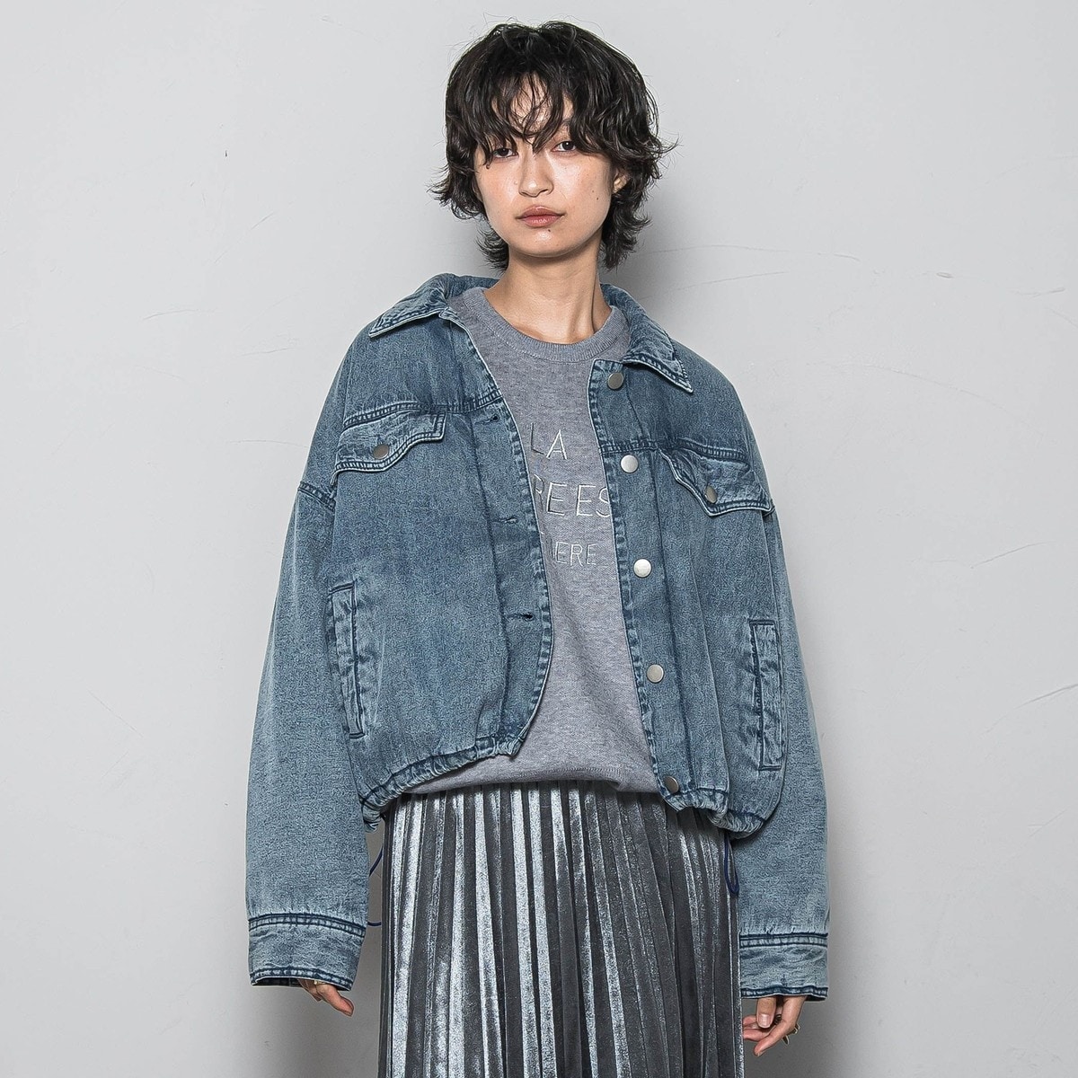 ポイントフラワージャガードデニムブルゾン | ラディエイト(RADIATE